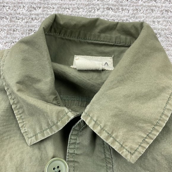 Billabong Shirt Women Small S Green Khaki Buttons Full Zip Light Jacket Cargo - Picture 3 of 15